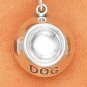STERLING SILVER 3D "DOG" BOWL CHARM   **FREE SHIPPING**