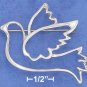 STERLING SILVER  OPEN DESIGN PEACE DOVE PIN  **FREE SHIPPING**