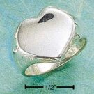 STERLING SILVER CONCAVE HEART RING