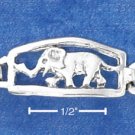 STERLING SILVER ANTIQUED ELEPHANT LINK BRACELET  **FREE SHIPPING**