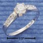 STERLING SILVER CZ RING W/ TRIPLE CZ ACCENTS **FREE SHIPPING**