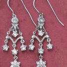 STERLING SILVER FANCY CZ EARRINGS **FREE SHIPPING**