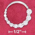 STERLING SILVER OPEN CIRCLE SLIDE PENDANT