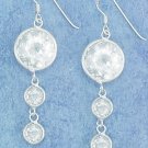 STERLING SILVER EARRINGS WITH CZ STONES   **FREE SHIPPING**