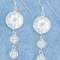 STERLING SILVER EARRINGS WITH CZ STONES   **FREE SHIPPING**