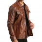 Brown Leather Trucker Jacket