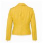 Yellow Leather Biker Jacket