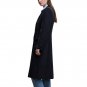 Navy Blue Long Wool Coat