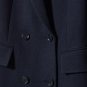Navy Blue Long Wool Coat