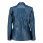 Classic Blue Leather Blazer