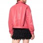 Gemini Pink Motorcycle Leather Jacket