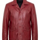 Tyler Durden Fight Club Red Leather Jacket