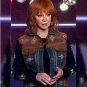 The Voice 2024 Reba Embroidered Suede Denim Jacket