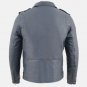 Asymmetrical Biker Blue Leather Jacket