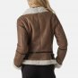 Aviator Brown Leather Jacket