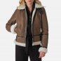 Aviator Brown Leather Jacket