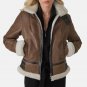 Aviator Brown Leather Jacket