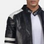 Brad Black And White Leather Jacket