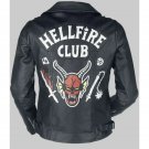 Stranger Things Hellfire Club Black Leather Jacket