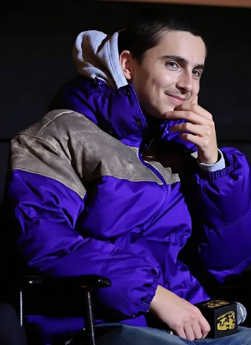 Marty Supreme Timoth&Atilde;&copy;e Chalamet Purple Puffer Jacket