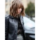 Robin Buckley Stranger Things Black Leather Coat