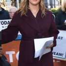 The Today Show Jenna Bush Hager Burgundy Wrap Coat