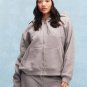 Monochrome Varsity Zip Up Hoodie