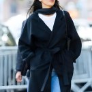 Kendall Jenner SoHo NYC Black Wrap Coat