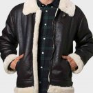 Mens Aviator Black Shearling Jacket