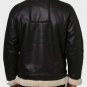 Mens Aviator Black Shearling Jacket