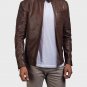 Casual Brown Mens Leather Jacket