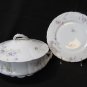 Antique LIMOGES BASSET 3472 China Lidded Tureen and Plate White Violet Floral