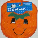 Gerber Pumpkin Face Embroidered Baby Feeder Bib 11 x 9 In