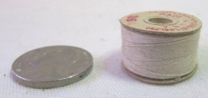 5 Prewound Cotton Thread Bobbins All Cream Off-White Size A 30 Yd Each