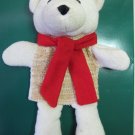 Cute Polar Bear Puppet Plush with Sisal Front Red Scarf