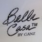 GANZ Bella Casa Handpainted Vase Blk Wht Grn Orange 9 In