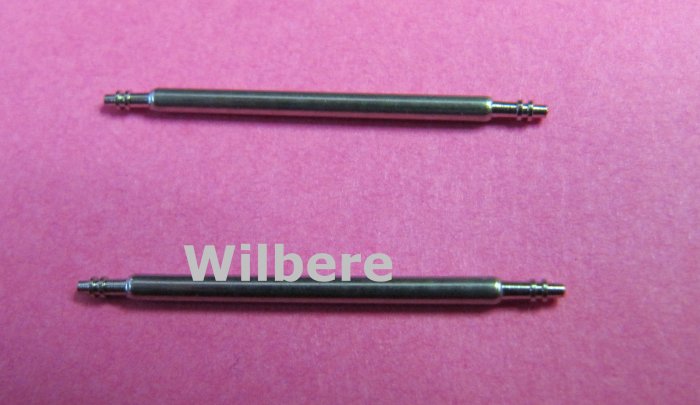 Set of Two Stainless Steel Spring Bars Assorted Sizes 7mm to 24mm for Watch Bands