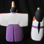 Vintage Japanese Handpainted Ceramic Man Woman Couple Figurines with Artist Mark