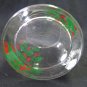 Holly Leaf and Berry Christmas Clear Glass Coffee Mug 3 In MINT