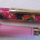 Vintage 1990s CROWN Roller Pen Floral Flower Colorful Barrel