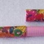 Vintage 1990s CROWN Roller Pen Floral Flower Colorful Barrel