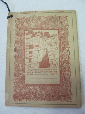 Antique 1905 London Needle Co. No. 40 N.T. Yes Sweetheart Wishbone Needle Set Advertisement Card