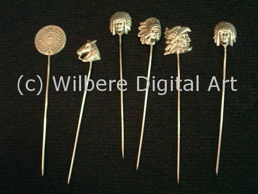 Digital Art JPG Photo Silver Shawl Pins