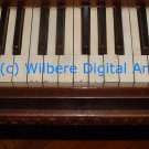 Digital Art JPG Photo c 1875 Hallet Davis Baby Grand Piano Keys
