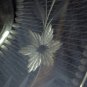 Vintage Etched Floral Pattern Clear Glass Compote Bowl with Stemmed Base 8 x 5 In