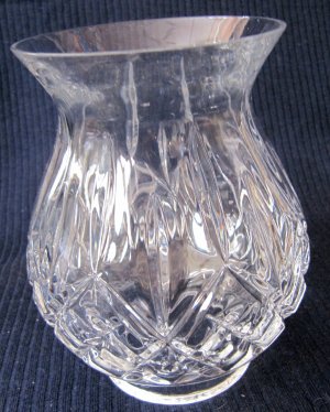 Clear Cut Glass Lamp Globe Shade Open Ends 5 In Tall 2.5 In Diameter Opening