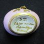 Vintage Handpainted Limoges D.T. Decor Main Egg Shaped Lidded Trinket Box Gilt Pink Floral