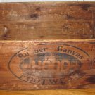 Large Vintage Hood Rubber Canvas Footwear Wooden Crate Box 26.5x16x12 Inches Advertising