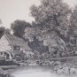 LH KING The Old Mill Engraving Print Signed with Remarque with Frame