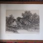 LH KING The Old Mill Engraving Print Signed with Remarque with Frame